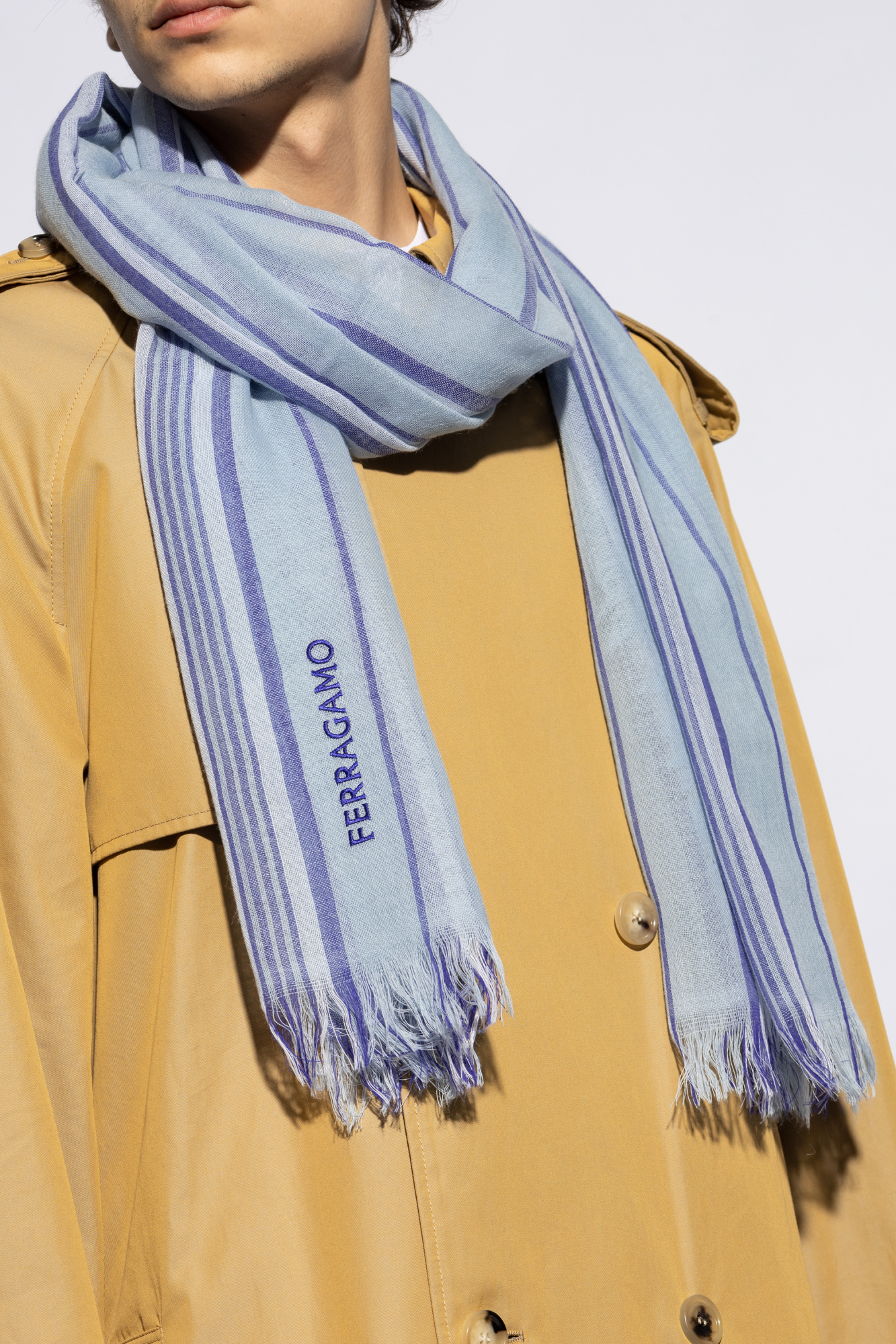 Ferragamo wool scarf best sale